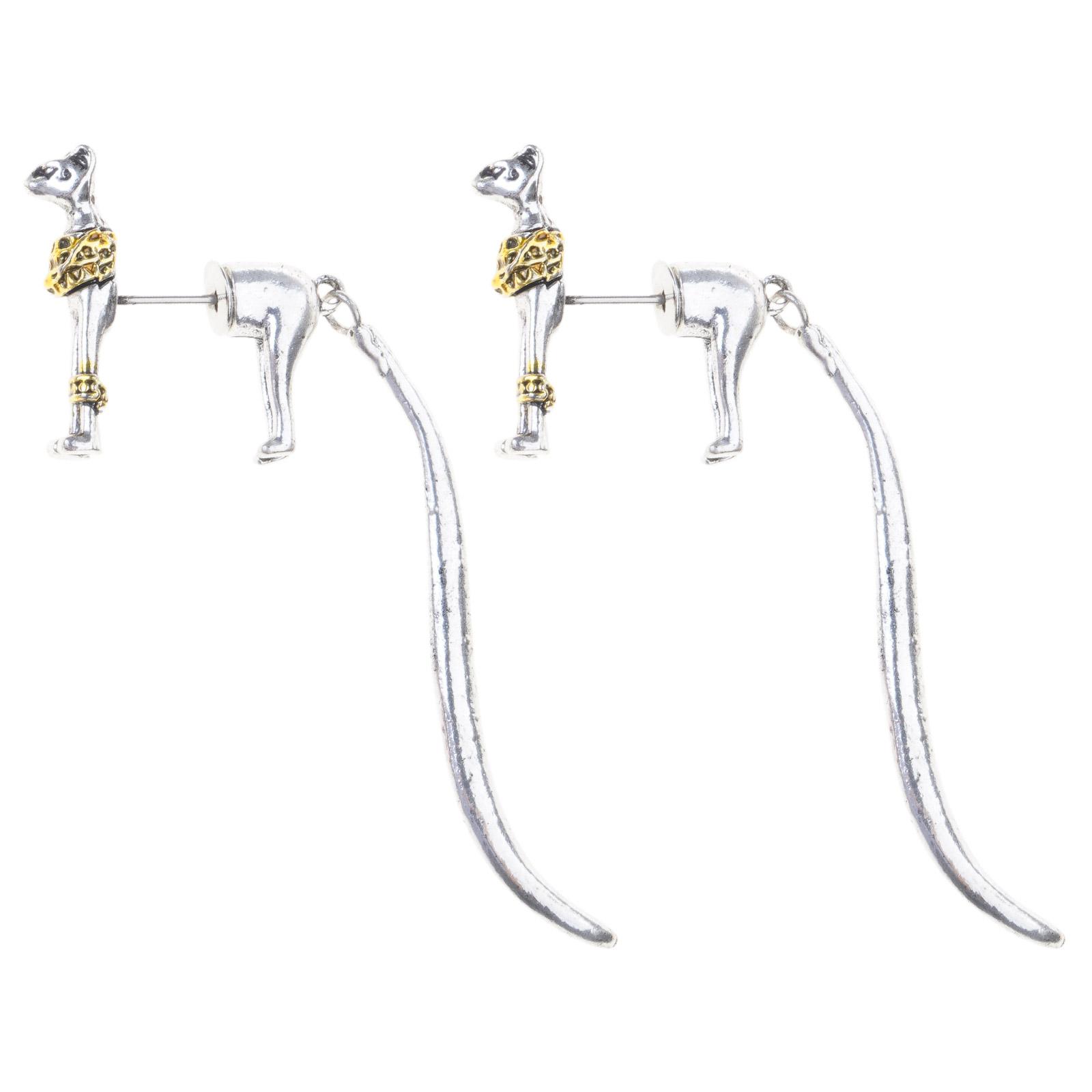 

Шикарные серьги-пусеты Стильные украшения для ушей Сплав Текстура Форма египетской кошки Серьги-гвоздики Идеальный подарок для женщин девушек