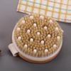 Body Brush Round Dry Brushing Shower Skin Brush Wooden Brush for Deep Cleansing & Soften Skin