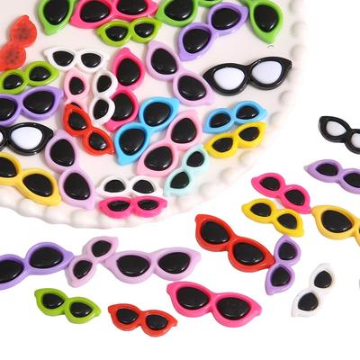 10Pcs Acrylic Cute Cool Circular Eyeglass DIY Accessories