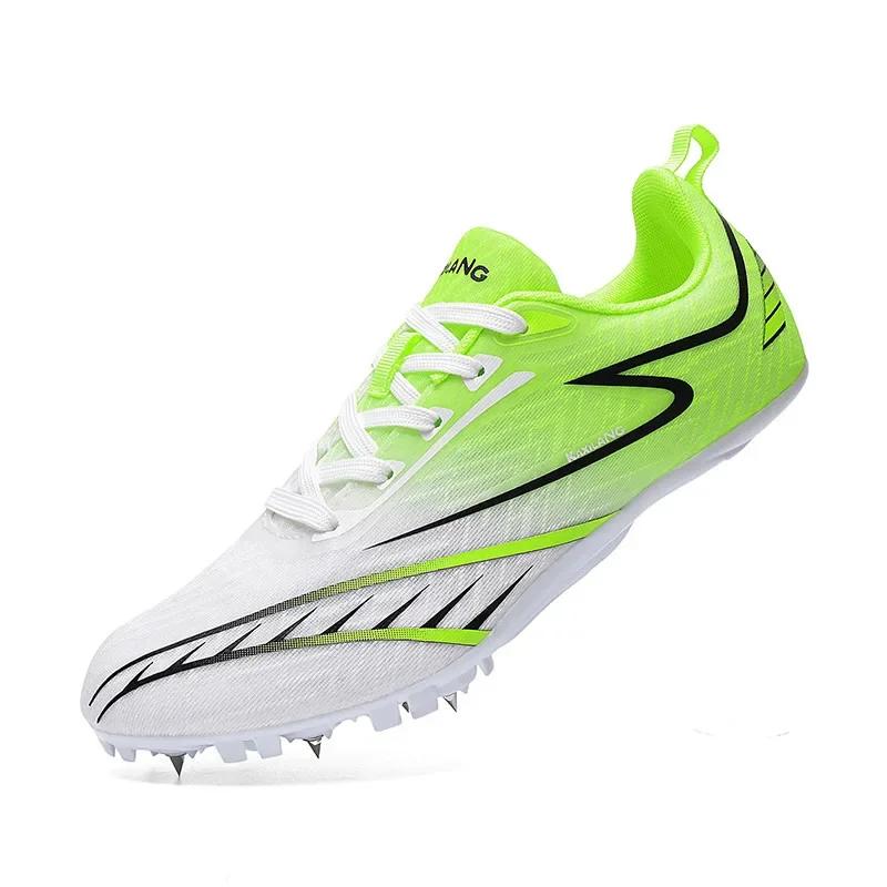 Lightweight Men'S Track Shoes Training Spikes Running Shoes Man Breathable Mesh Women Athletics Sneaker Youth Track Spikes