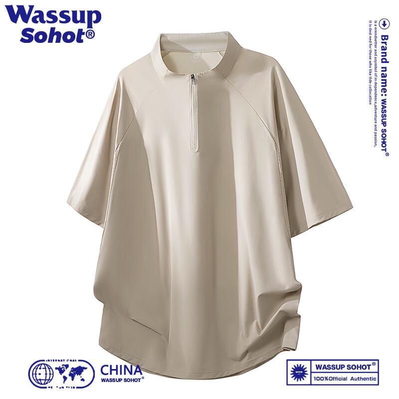 Wassup Sohot Men s Half-Zip Quick-Dry T-Shirt L