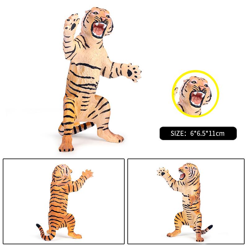 Oenux Original African Wild Animals Simulation Savage Bengal Tiger Siberian Tiger White Tiger Lion PVC Model Educational Toys