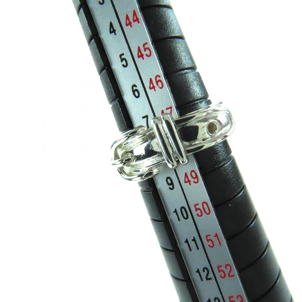 Excellent HERMES Ring Saintur Silver SV925 Women 48 Used