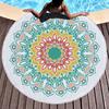 Bohemia Mandala Round Beach Towel Tassels Microfiber Exotic Flower Geometric Pattern Bath Towel Picnic Yoga Mat Bikini Cover Up