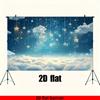 2D Flat Nordic-style Starry Sky Cloud Pattern Banner, with Photography Background and Home Decoration