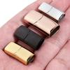 1 Stück Glatte Breite Gold Edelstahl Magnetische Verschlüsse für Schmuckherstellung Verschlüsse Endkappen Magnet Spitze Schnalle DIY Lederarmband