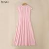 ZANZEA Women CasuaL V-Neck Summer Short Sleeve Dress