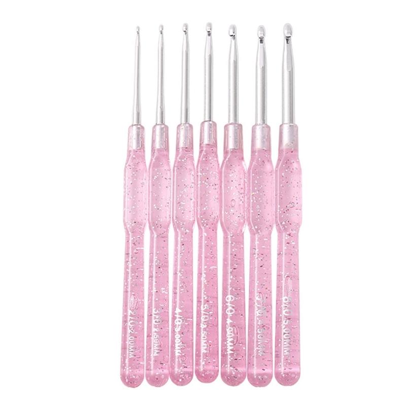 Multiple Size Crochet Hook Set with Gauges Storage Bag Ergonomic Handle Efficient Knitting Projects Solution