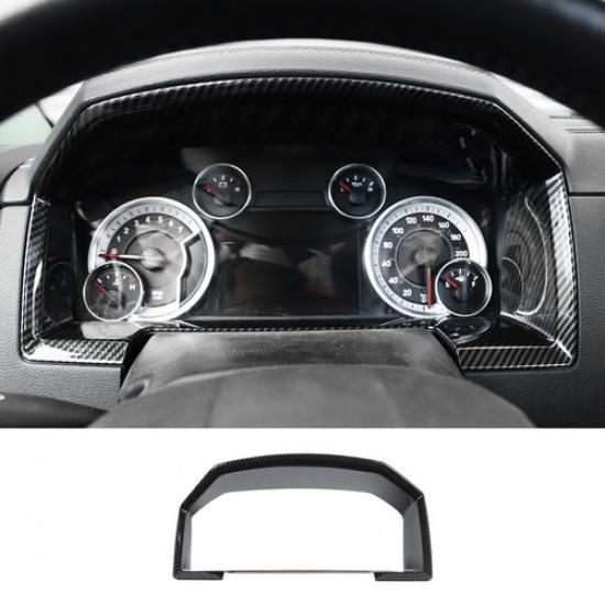 Console Dashboard Cover Trim Decor Frame For Dodge Ram 1500 2010-17 Carbon Fiber