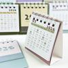 Minimalist Two-Tone 2026 Mini Desktop Calendar,Creative Coil Calendar Planner Desktop Decoration Office Stationery