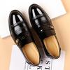 2025 direct sales glossy leather shoes men's casual formal wear business inner height increase men's shoes