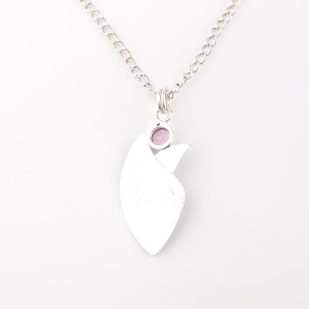 Natural Morganite Gemstone 925 Sterling Silver Jewelry Pendant Mother's Day Gift PP-36-5