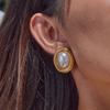 Yori Korean Style Oval Imitation Pearl Stud Earrings for Women Versatile Daily Elegant Fashion Jewelry Anti Allergic Gift