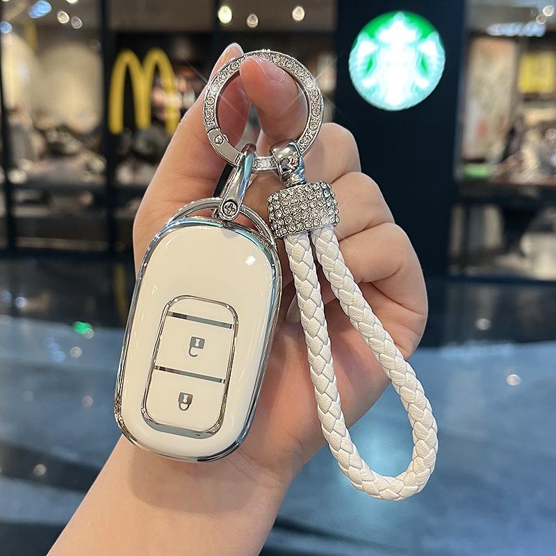 New TPU Car Remote Key Case Cover Shell For Honda Civic 11th HR-V CR-V 2 4 Buttons Protector Holder Fob Keyless Accessories