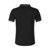 Men's Fashion Collar Print  Loose Polo Shirts Short Sleeve Turn-down  Solid Color Simple T-shirt Top