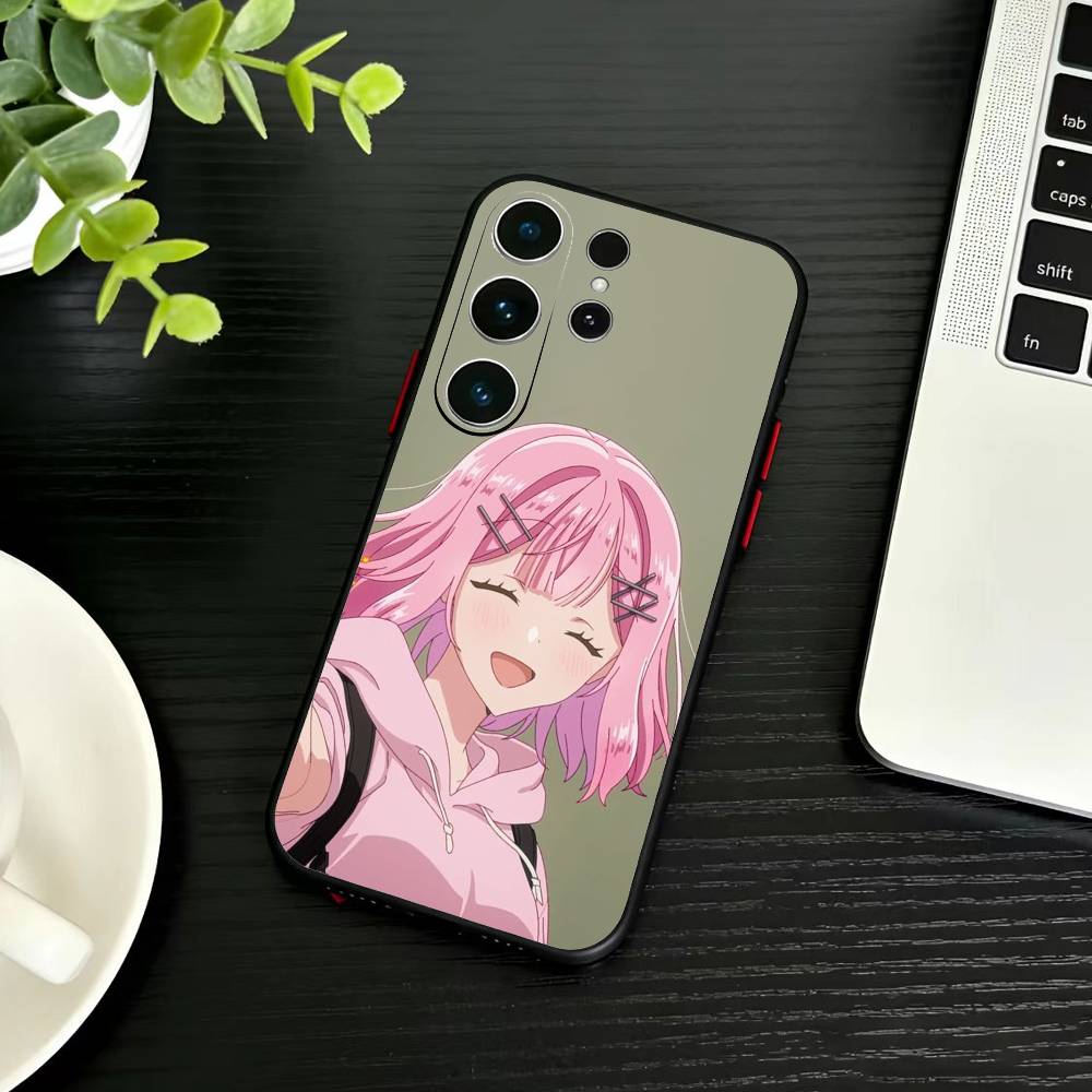D-Watanare Anime Phone Case For Samsung S26,S25,S24,S23,S22,S21,S20,Ultra,Plus,FE Black Soft Cover