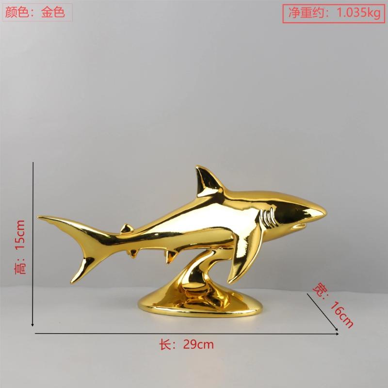 Abstract Resin Shark Model Ornament Creative Animal Sculpture Office Desktop Decoration Art Home Craft Decorative Accessories
