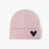 Women S Heart Jacquard Warm Knit Beanie Outdoor Ear Protection Thick Hat