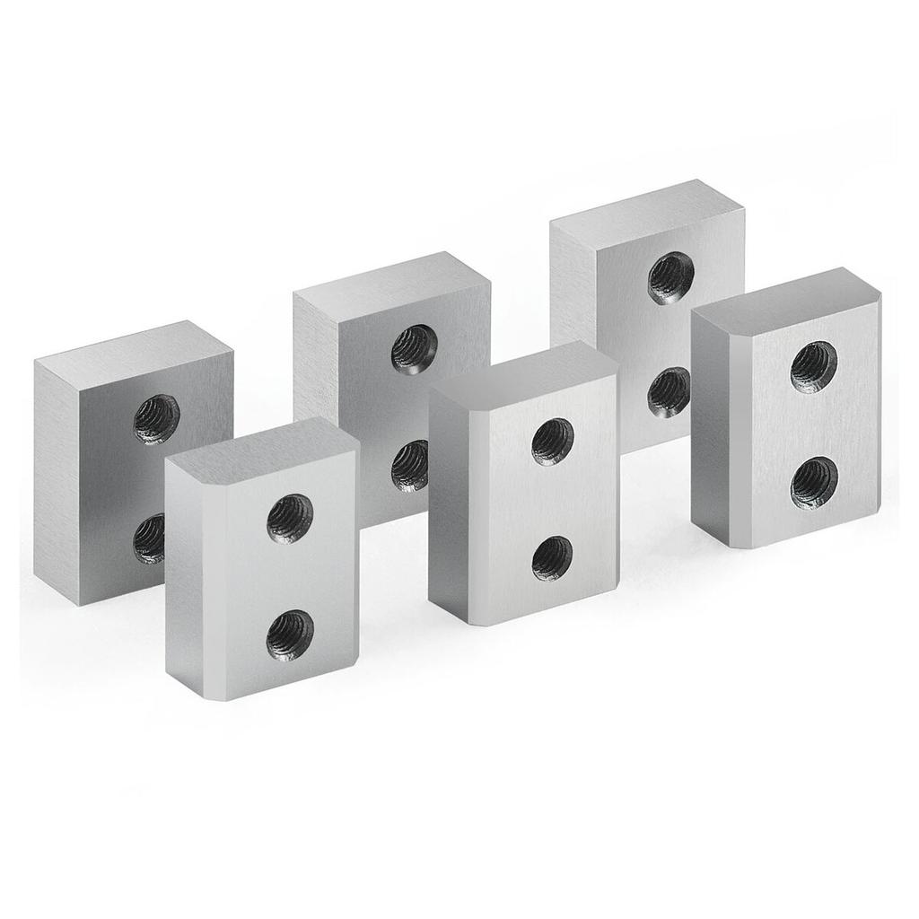 Rebar Cutter Blades, 6 Pcs Replacement Jaw Blades for 3/4Inch 20mm #6 Electric Rebar Cutter, Double-sided, CR12MOV High-Hardness Steel, Fast Efficient