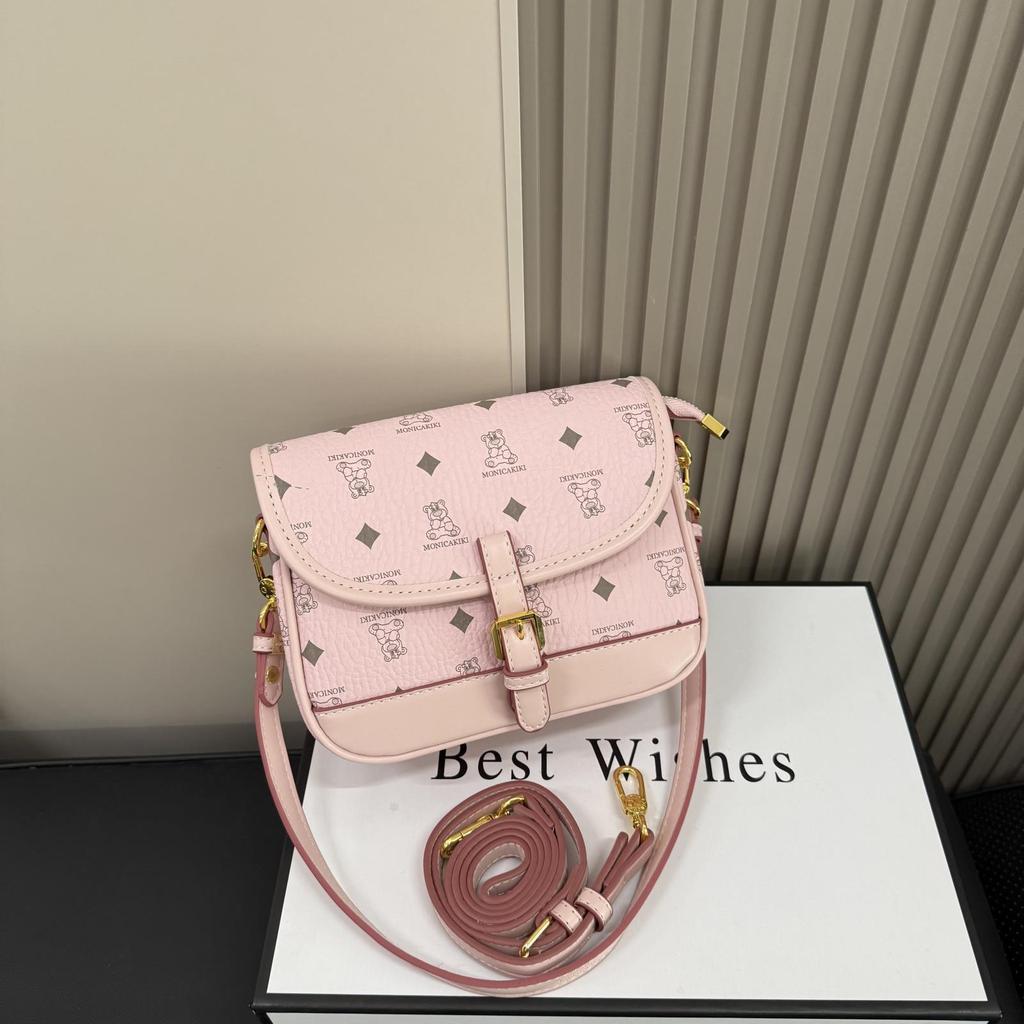 Spring New Fashion Trend Letter Bear Mail Carrier Bag One Shoulder Oblique Span Women's Bag