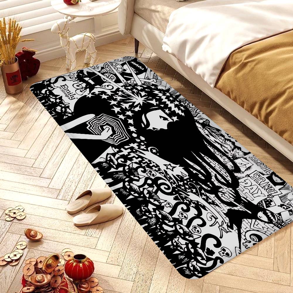 Comics Emily The Strange Floor Mat Rectangle Anti-slip Home Soft Badmat Front Door Indoor Outdoor Mat Hotel Decor Mat