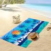 1pc Palm Tree Sunset Beach Towel Single Sided 2D Print Quick Dry Microfiber Towel for Beach Pool Bath Tropical Aesthetic Vibe