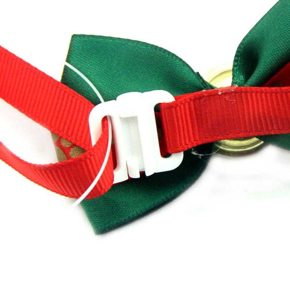 1pc Multi-Pattern Cloth Pet Bow Puppy Necklace Christmas Decor Prop Personilzed Safe Adjustable