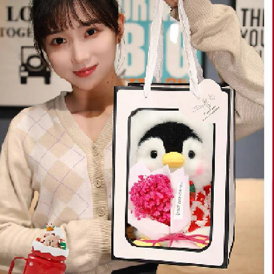 Cute Christmas Penguin Doll - Festive Decoration & Birthday Gift for Company Events