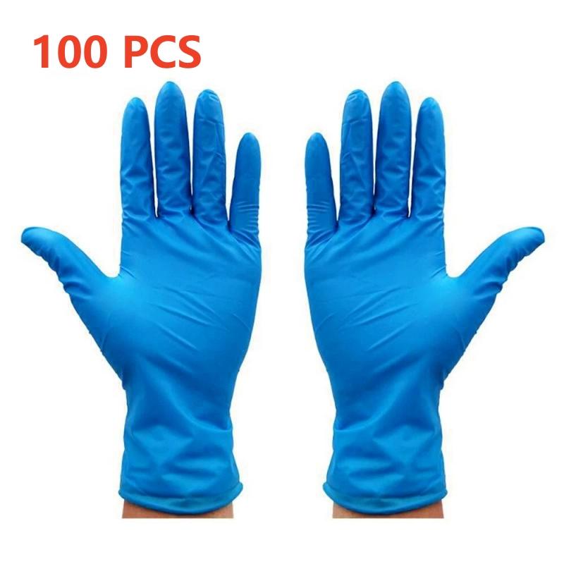 20/100PCS Black Nitrile Gloves Disposable Washing Gloves for Car Auto Household Cleaning Kitchen Beauty Salon Working Gloves