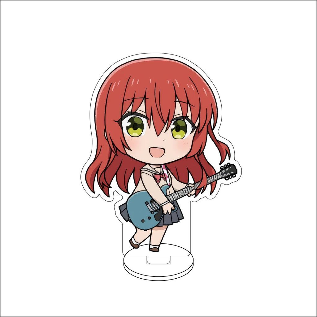 10CM Anime BOCCHI THE ROCK Figure Stand Model Gotoh Hitori/Ijichi Nijika/Yamada Ryo Cute Desk Decor Standing Sign Gifts