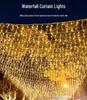 Funkelnde Stern Lichterketten: Romantische Outdoor-Eiszapfen-Wasserfall-Dekoration für Hochzeiten