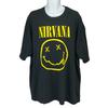 26 NEU! Nirvana Smiley T-Shirt Herren 3XL Schwarz Offiziell 100% Baumwolle NWT Unisex T-Shirt