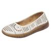 Retro soft leather soft sole fashion casual mother medium grandmother sandals handmade spring and summer women's dancing flat shoes