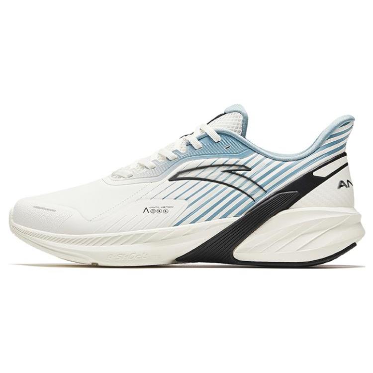 New Anta DuCi4 Cushioning Wear Resistant Low Top Training Running Shoes Men's White Green Leather Surface 912355526-10