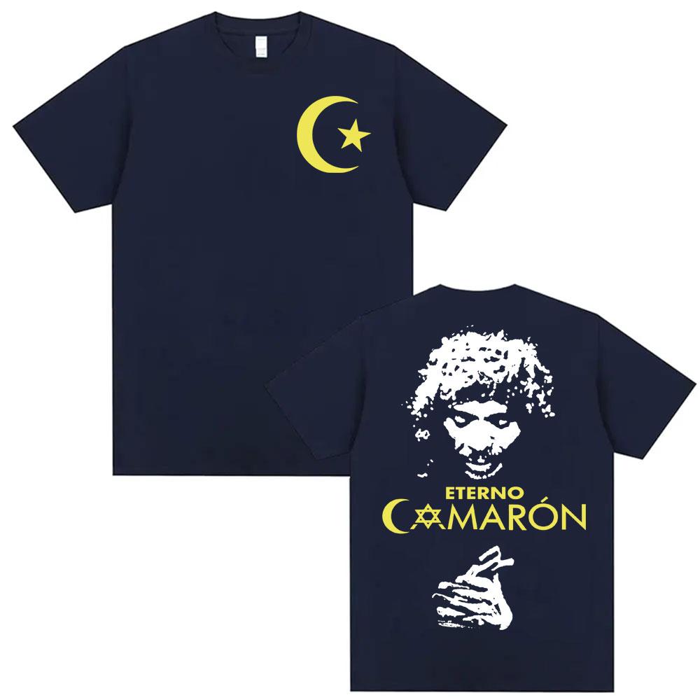Camaron De La Isla FlaUnisexco Premium Spedizione Magliette Unisex Donna Vintage Hip Hop T-shirt 100% Cotone Casual Larga T-shirt Streetwear