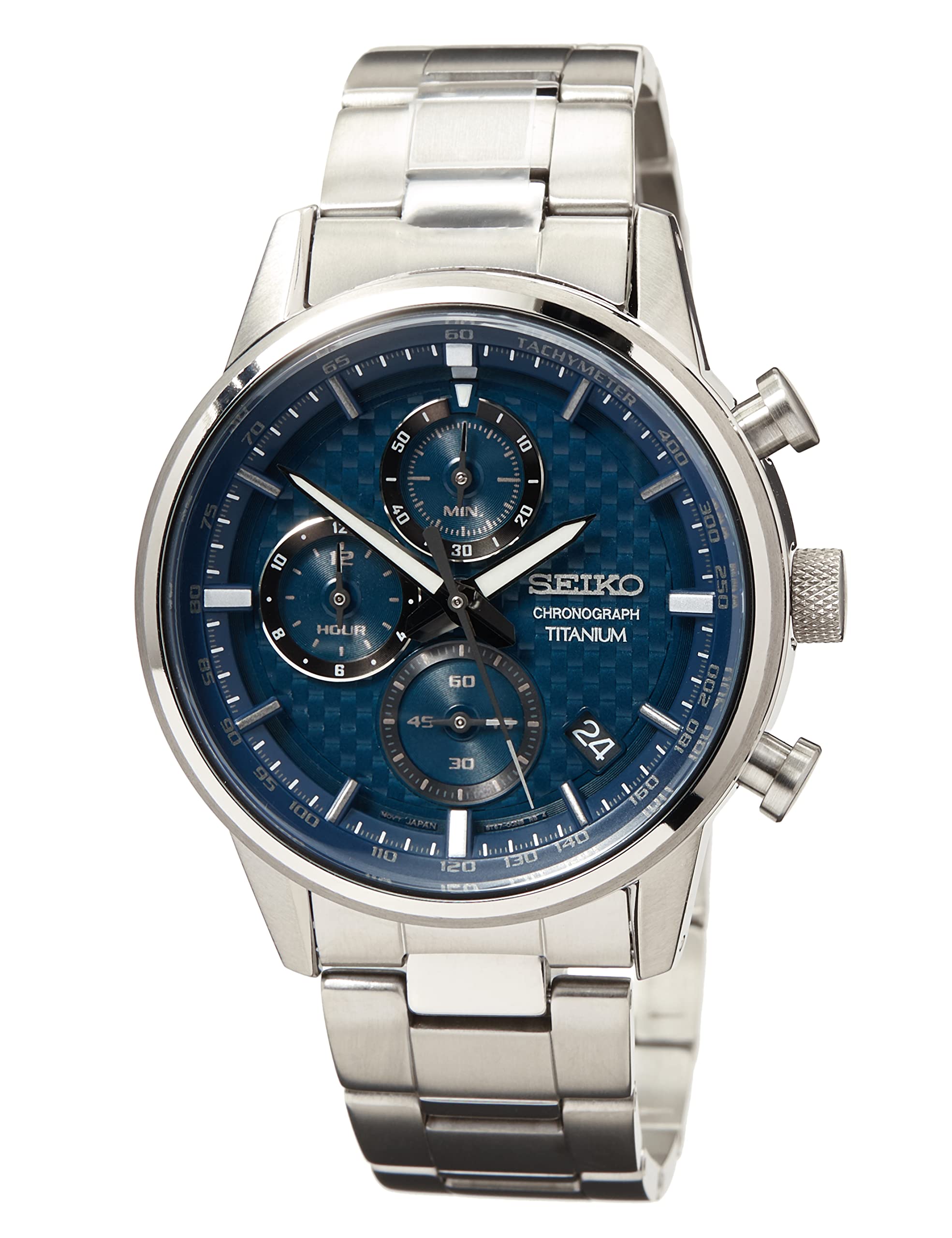 

Чоловічий годинник Seiko SEIKO Chronograph Blue Titanium SSB387P1