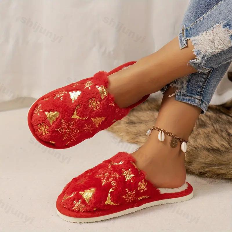 Fashion Couple's Cotton Slippers Winter New Women Warm Indoor Thicken Home Plush Shoes Lightweight Comfortable Non Slip Men Cotton Shoes