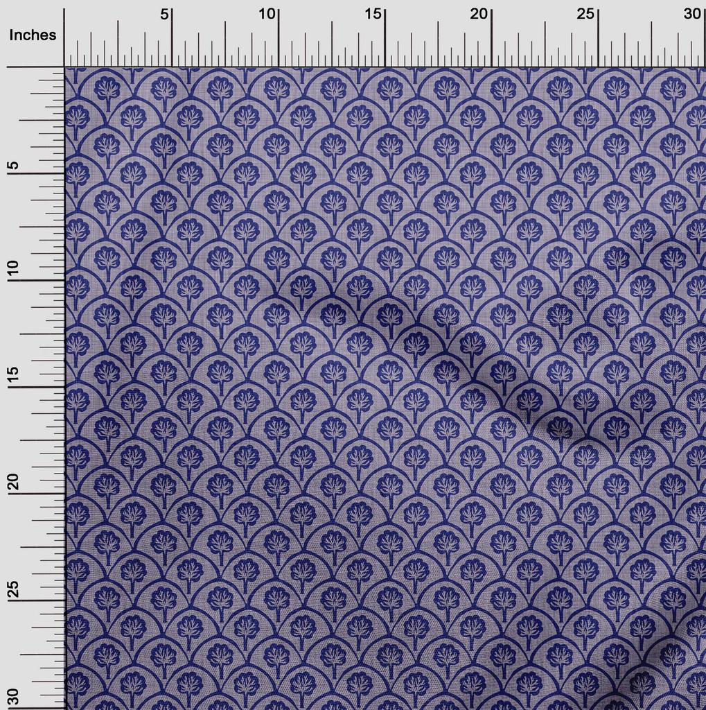 oneOone Cotton Flex Bluish Violet Fabric Block Diy Clothing Quilting Fabric Print Fabric By Yard 40 Inch