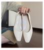 Sheepskin version~ Elegant and simple commuting versatile fashion light mouth thick heel single shoes women's retro temperament soft sole work shoes