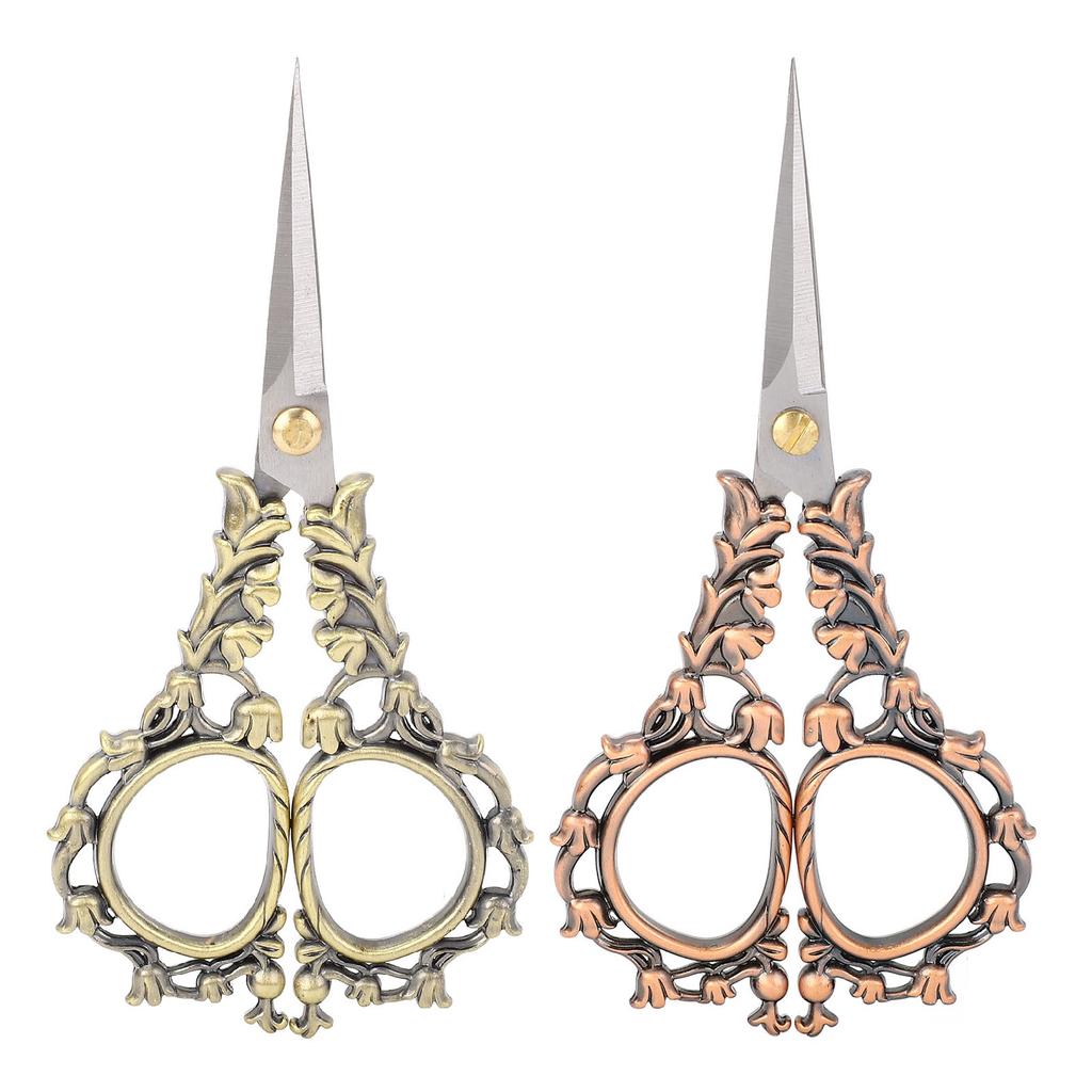 Sewing Embroidery Scissors Vintage European Design Shear for Fabric Weaving Cross Stitching Paper Cu