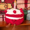Cute Red Cake Plush Toy Cartoon Simulated Dessert Cake Stuffed Doll Birthday Cake Room Decor Kid Gifts