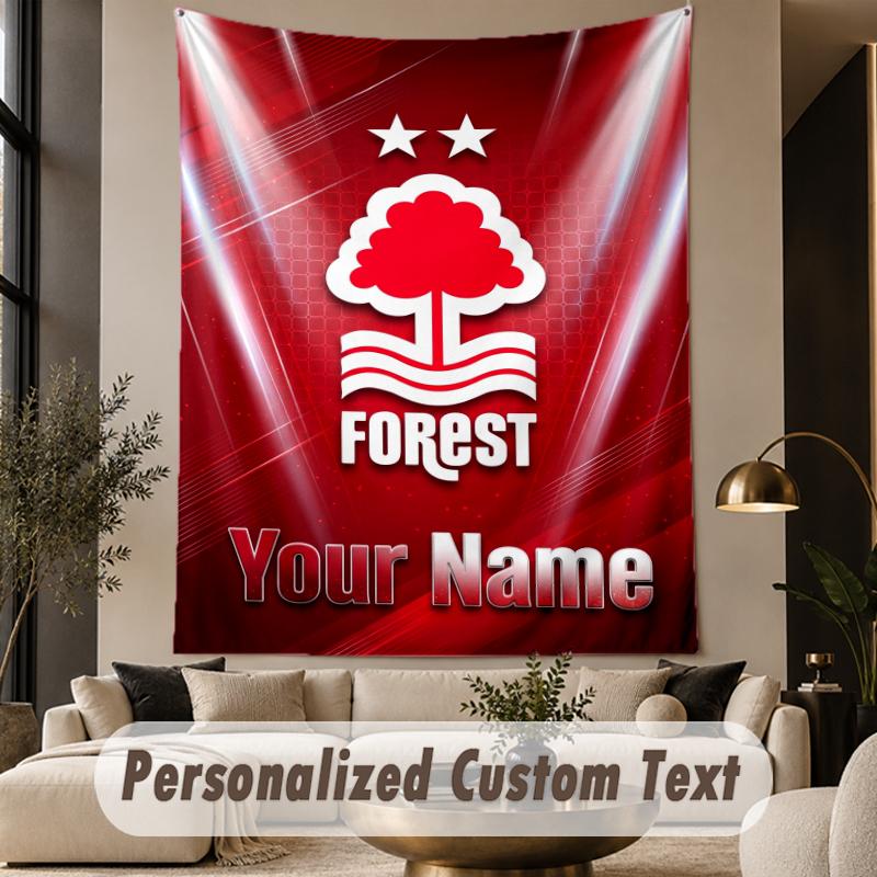 Custom Text Tapestry Nottingham Forest FC Print Wall Tapestry Indoor Living Room Wall Decor
