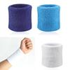2Pcs Sports Wristband Solid Color Absorbent Wrist Wrap Cotton Breathable Quick Dry Sweatband for Tennis Badminton