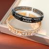 Diamond-Embellished Multi-Layer Pearl Bracelet: Elegant Luxury Hand Jewelry for Women