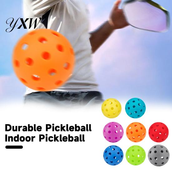 Elastic Pickleball 3Pcs 40-Holes High Bounce Visibility PE Indoor Outdoor Balls Tournament Training Practice Ball Accessories