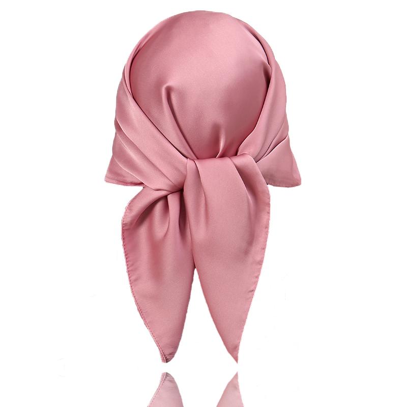Luxury Silk feeling Scarf Women Satin Solid color Hijab RUNMEI Scarves Muslim Pareo Bandana Female Shawl Wrap Headband Foulard