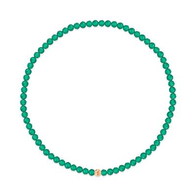 [Bnbgold] 14K Petite Cutting Ball Green Onyx Wish Bracelet Chb41119