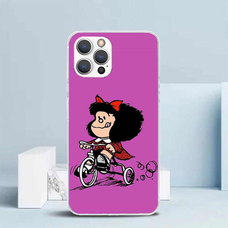Cartoon Cute Mafalda Phone Case For IPhone 16 17 Air 16E 15 14 Plus 13 Mini 12 11 Pro Max 7 8 + SE 2020 Soft TPU Back Cover 16 1
