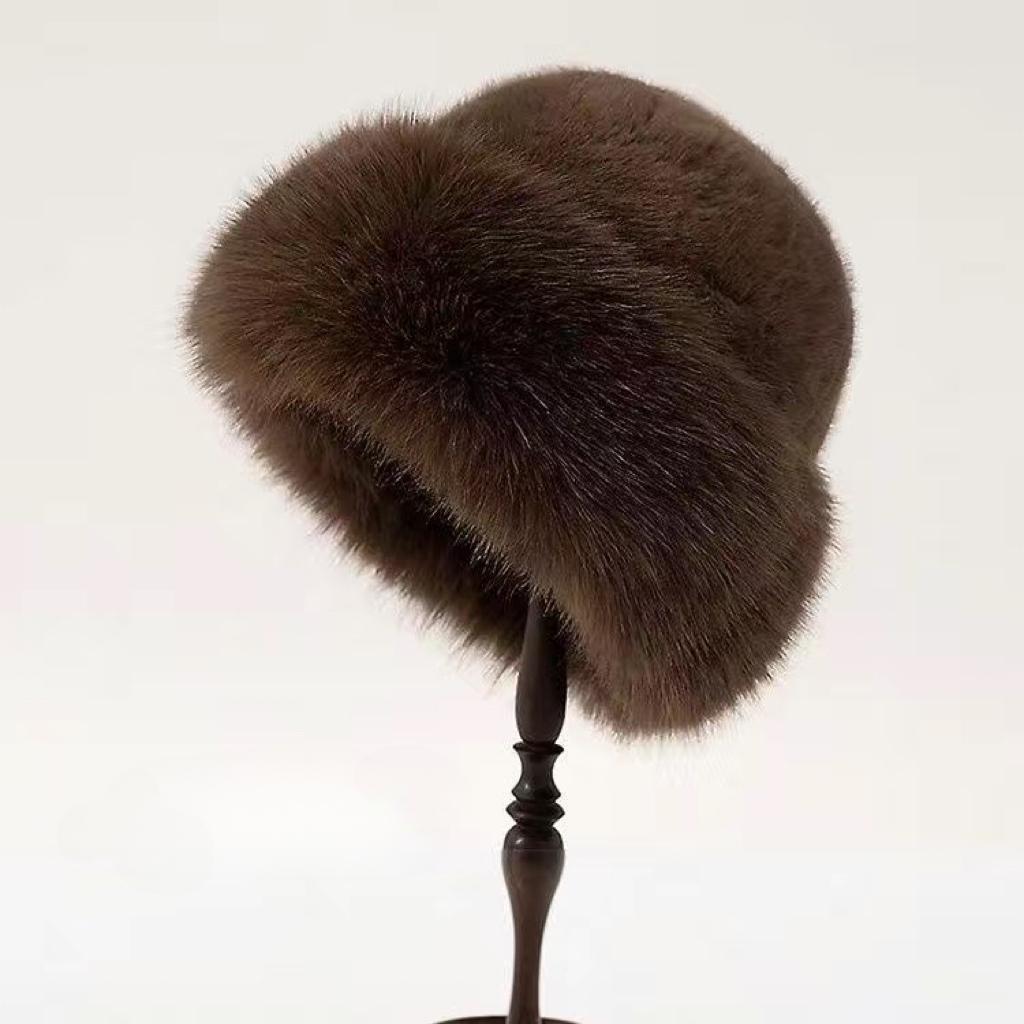 Høst og Vinter Kald Hvit Varm Lue Nordøst Basinlue Ørelue Ansikt Liten Mongolsk Lue Plysj