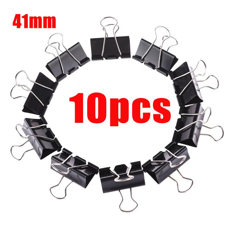 10/20Pcs Metal Binder Clips Paper Clips 15/19/25/32/41MM Paper Clips For Books Stationery School Office Supplies High Quality